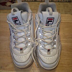 Fila Women's Disruptor li Premium Comfortable White Sneakers Size 9